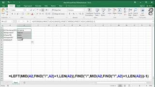 How to extract text between two characters in Excel