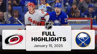 NHL Highlights | Hurricanes vs. Sabres | January 15, 2025