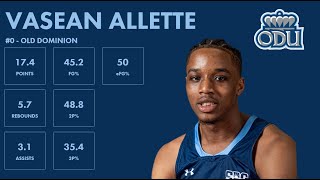 Vasean Allette - Old Dominion - 2023-24 Transfer Portal Highlights