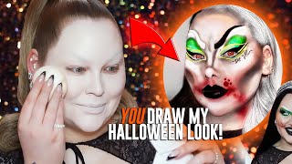 YOU Draw My HALLOWEEN Makeup Look! | NikkieTutorials