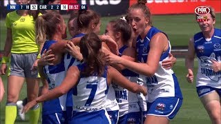 AFLW: Britt Gibson lands a brilliant long-range goal (Round 1, 2019)