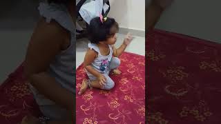 Nihira's sweet warning to her dad😂/ముద్దు మాటలు # shortsfeed #trending #telugu