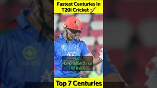Fastest Centuries In T20I Cricket 🏏 Top 7 Centuries 🔥 #shorts #rohitsharma #davidmiller