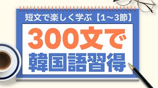 初心者向け！300の短い韓国語文でしっかり学ぼう【1〜3節】