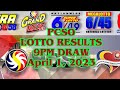 PCSO 9PM LOTTO RESULT | April 1, 2023