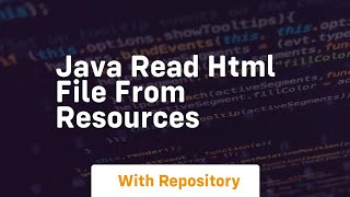 java read html file from resources