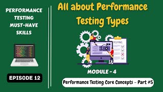 Ep 12 | Performance Testing Core Concepts | 🚀 All about Performance Testing Types?🚀