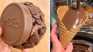 So Yummy Chocolate MELTED Cake Recipe | Oddly Satisfying Chocolate Cake  Compila
