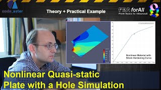 [Salome Meca - Code Aster] Nonlinear Quasi-static Plate with a Hole Tutorial