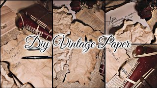 Diy Vintage Paper|ورقة خمر ديي|كيفية صنع ورق قديم|Osianadiaries