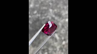 15.30 carats | Pinkish Red Umbalite Garnet Cushion Cut from Tanzania #garnet #gemstone