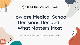 How Are Medical School Admissions Decided? Secrets Revealed