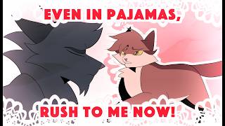 even in pajamas, rush over to me now! || crowfeather & leafpool valentines day animation meme