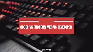 Coder vs Programmer vs Developer vs Software Architects? #youtube #codingcommunity