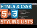 HTML5 and CSS3 beginner tutorial 26 - Styling Lists