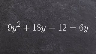 Solving a quadratic when a is not equal to one