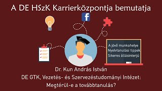 Karrieriskola sorozat - Kun András: Megtérül-e a továbbtanulás?