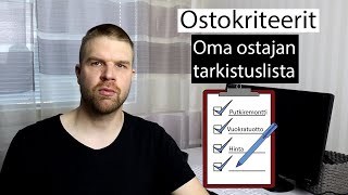 Ostajan checklist Osa 1