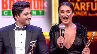 Stylish Stars Allu Arjun And Amy Jackson Look Stunning On Stage