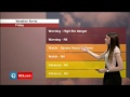 Weather forecast 22 November 2019
