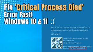 Fixing the 'Critical Process Died' Error on Windows 10 \u0026 11: Expert Tips \u0026 Solutions