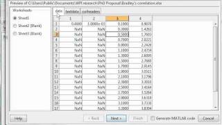 MATLAB Importing Data