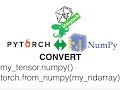 Pytorch convert torch tensor to numpy ndarray and numpy array to tensor