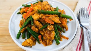 Pad Prik King - Red Curry Chicken and Long Beans - Episode 226