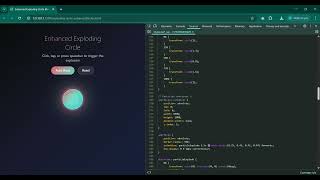 Enhanced Exploding Circle Animation | Advanced CSS Microinteraction UI Effect