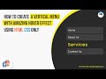 How to create a Vertical Menu with Amazing Hover Effect using HTML CSS only | Geekboots