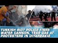 Turkish Riot Police Fires Water Cannon, Tear Gas At Protesters In Diyarbakir | Indus News