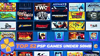 Top 52 New PSP Games Under 50MB of 2022 | PPSSPP Games 2022