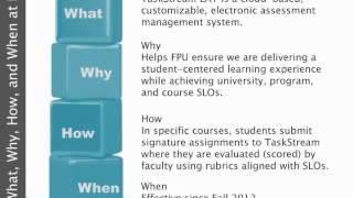 TaskStream 101 for Faculty_OIE_Fresno Pacific Univ_8-2013