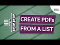 Create multiple PDFs based on a list in Excel | Excel Off The Grid