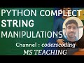 Mastering Python Strings: Powerful Manipulation Techniques!@Coderscoding