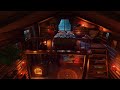 Cozy Cabin at Night with Rain Sounds and Crackling Fireplace for Sleep, Study and Relax