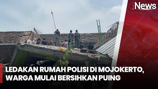 Warga Mulai Bersihkan Puing Sisa  Material Ledakan Rumah Polisi di Mojokerto - iNews Siang 14/01