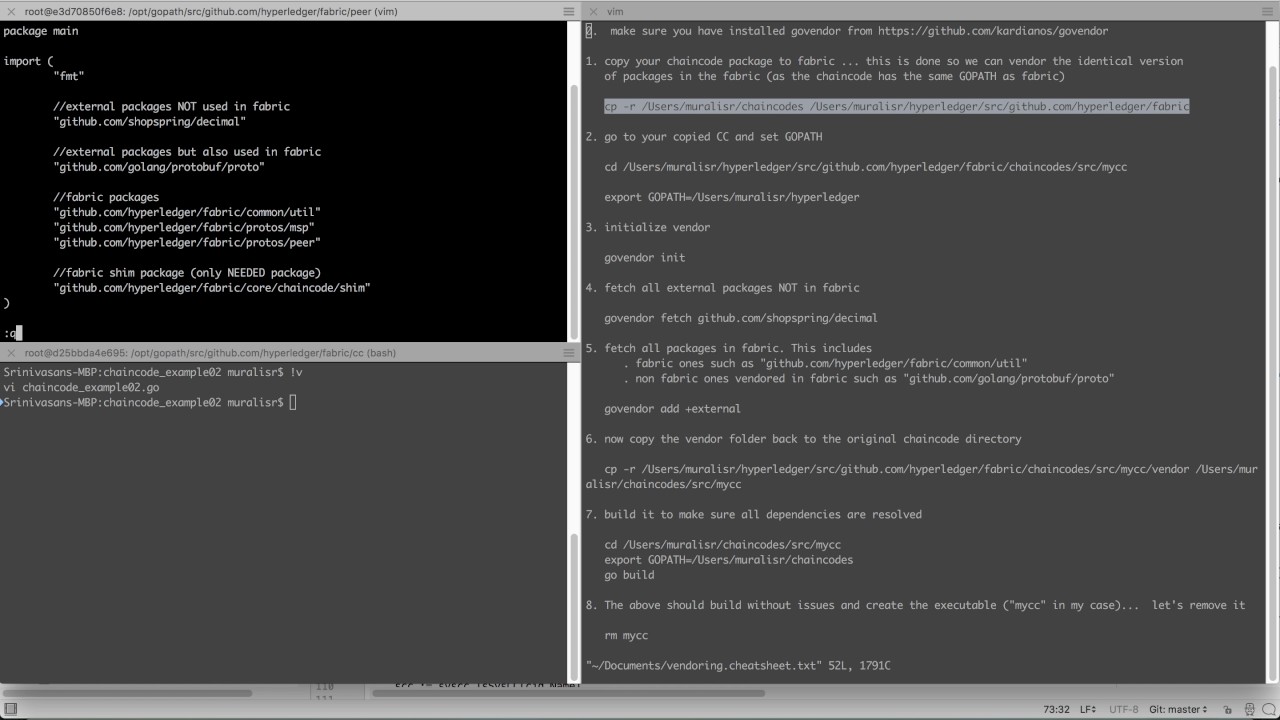 Vendoring Chaincode Imports With Chaincode Package Youtube