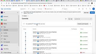 Azure devops Repos New repo, commits, pull requests