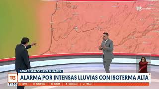 Alarma por intensas lluvias con Isoterma Alta