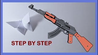 How To Draw AK-47 - Easy Step By Step Tutorial