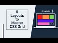 Master CSS Grid 2024 | build 5 CSS Grid Layouts 🔥 | Beginner - Master | Responsive Design | CSS Grid