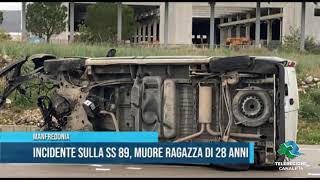 MANFREDONIA incidente sulla ss89 muore ragazza di 28 anni TG Teleregione 23 01 2021