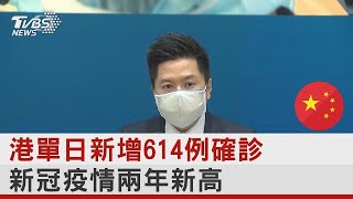 香港單日新增614例確診 新冠疫情兩年新高｜TVBS新聞