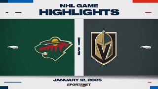 NHL Highlights | Wild vs. Golden Knights - January 12, 2025