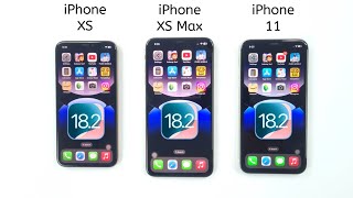 iPhone XS vs XS Max vs iPhone 11 - iOS 18.2 ULTIMATE SPEED TEST!