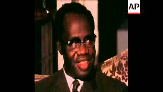 SYND 13-1-72 OVERTHROWN PRIME MINISTER BUSIA OF GHANA INTERVIEWED IN LONDON