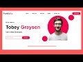 How to make a Portfolio website by html and css | Source code
