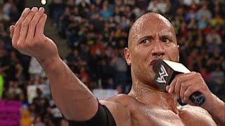 The Rock calls out Goldberg: Raw, April 7, 2003