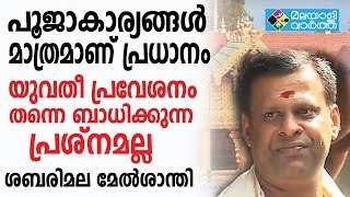 യുവതീ പ്രവേശനം സംബന്ധിച്ച വിഷയത്തിൽ ആശങ്കകളിലെന്നു നിയുക്ത മേല്‍ശാന്തി വി.എന്‍ വാസുദേവന്‍ നമ്പൂതിരി